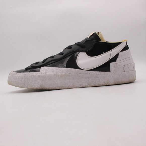 Nike x Sacai Blazer Low Men\'s Size 11.5 Black White Patent Leather DM6443-001 main image 7